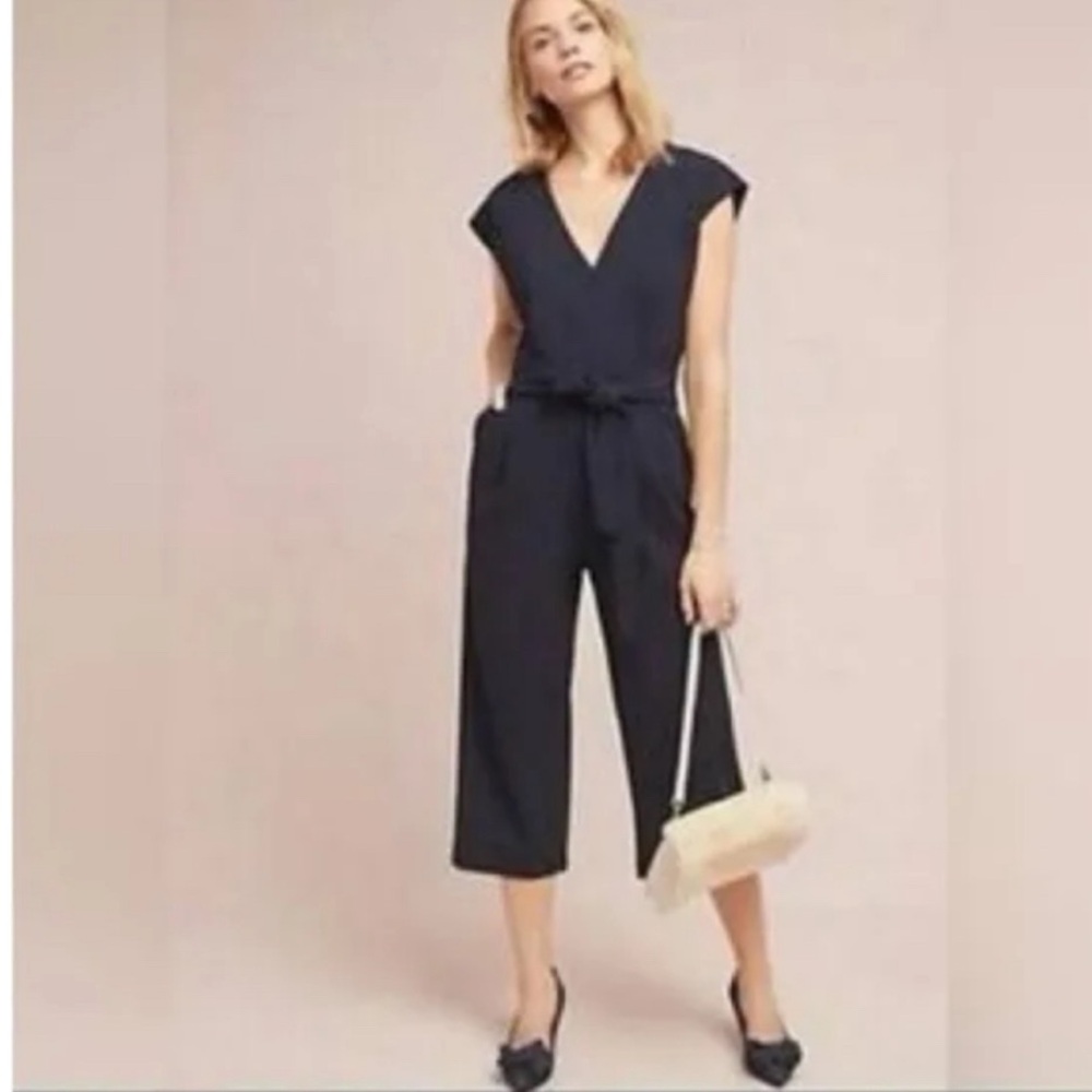 Anthropologie wide legged cropped romper